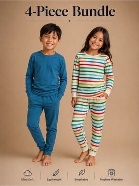 Gerber Kids + Cat & Jack Size 5T Pajama 4-Piece Bundle